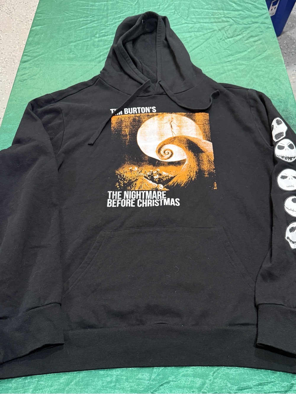 Disney The Nightmare Before Christmas Black Hoodie with Orange Graphic